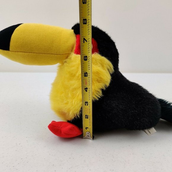 Plush Toucan Parrot Long Beak Black & Yellow Red Van der Valk Gifts Stuffed Anim - Picture 11 of 11